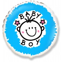 Шар фольга Baby Boy, 45см, круглый